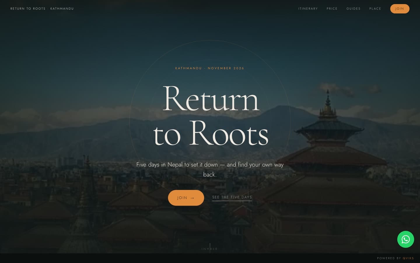 Landing page pre retreat: joymeseci.com/return-to-roots